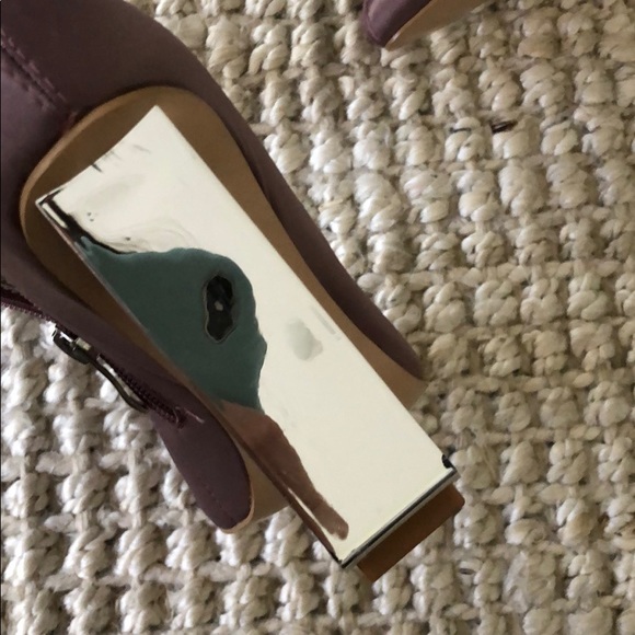 Mauve/blush pink Thigh High Boots - Picture 6 of 7